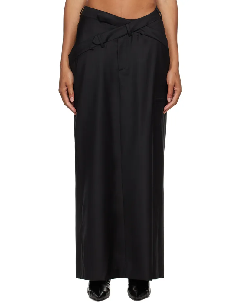SRVC Black Staff Maxi Skirt Black