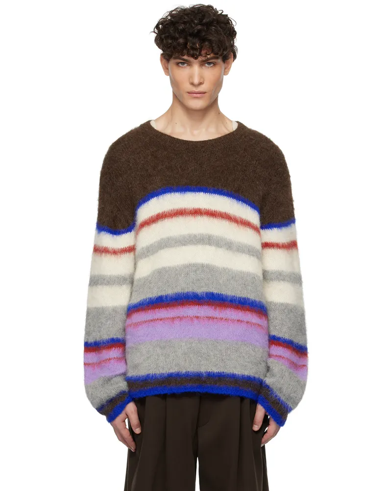 The Elder Statesman Multicolor Thistle Nightcap Stripe Sweater Bte