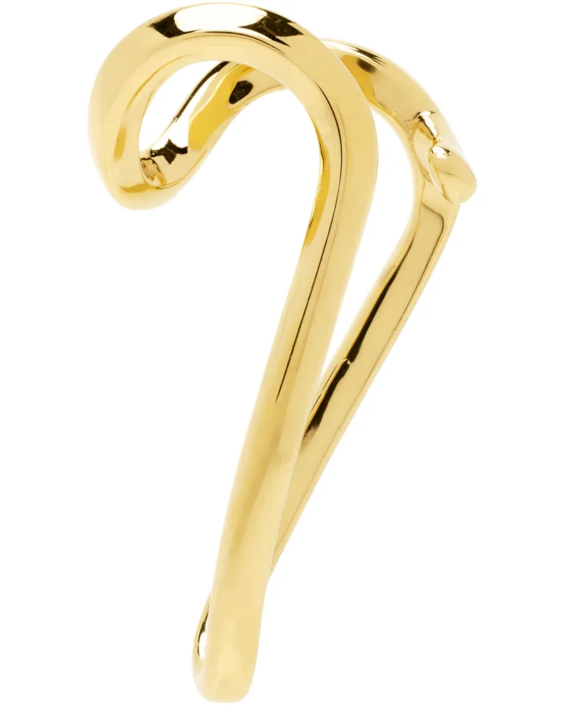 AMI Paris Gold Alan Crocetti Edition Abstract Heart Single Ear Cuff Gold