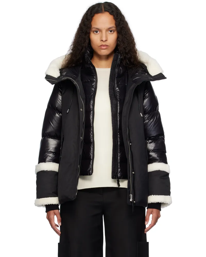 Mackage Black Cyrah Down Jacket Black-cream