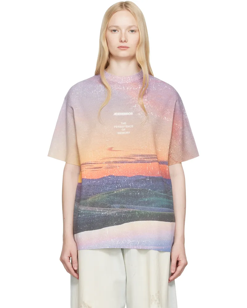Adererror Multicolor Half Sleeve Knit Product. 60 T-shirt Orange
