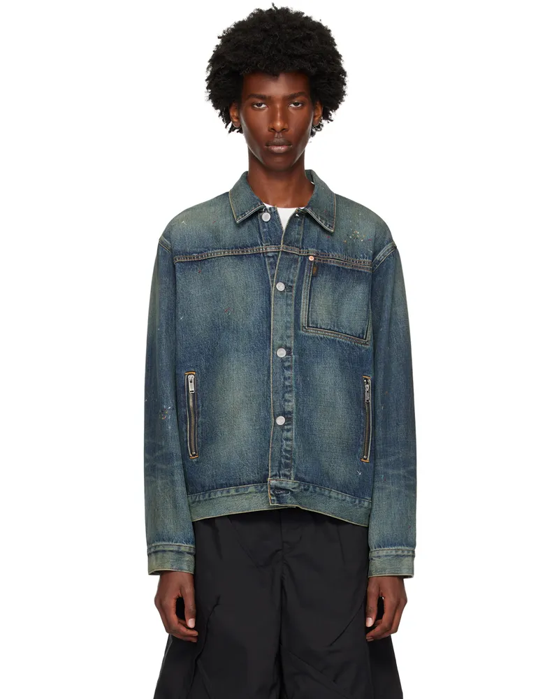 Undercover Blue Distressed Denim Jacket Light