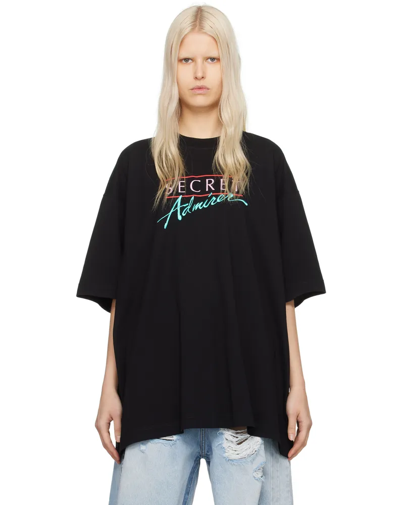 VETEMENTS Black 'Secret Admirer' T-Shirt Black