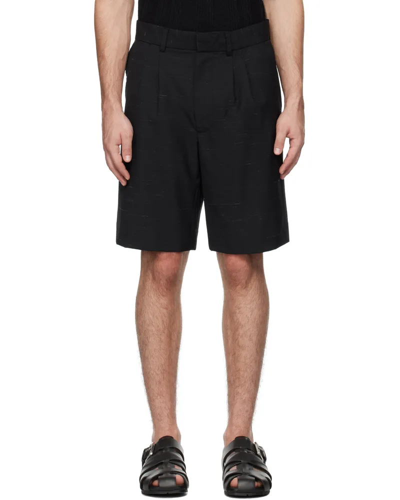 COMMAS Black Heathered Tailored Shorts Black