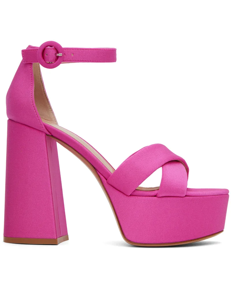 Gianvito Rossi Pink Sheridan Heeled Sandals Bloom