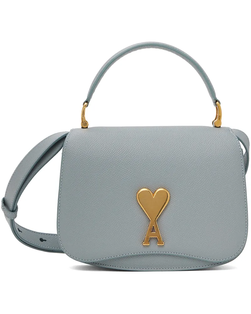 AMI Paris Blue Top Handle Paris Paris Bag Clay