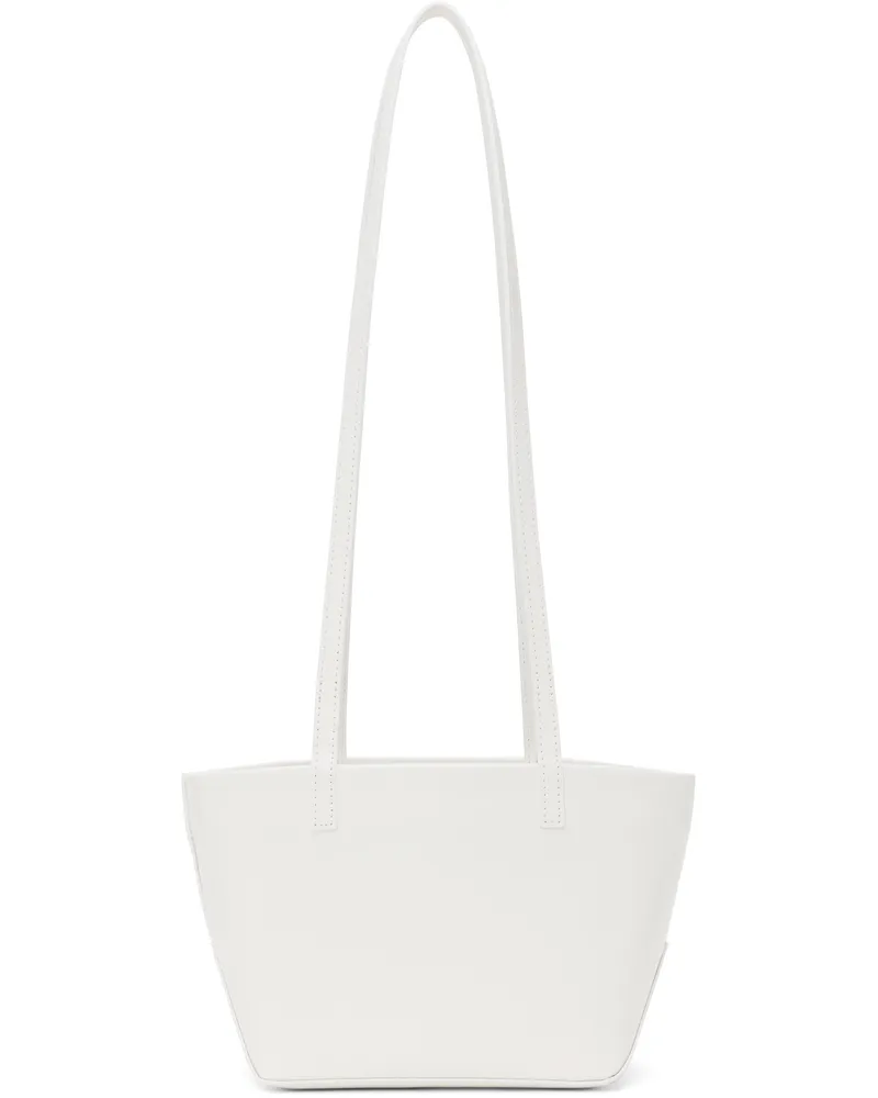 AMOMENTO White Mini Square Leather Bag White