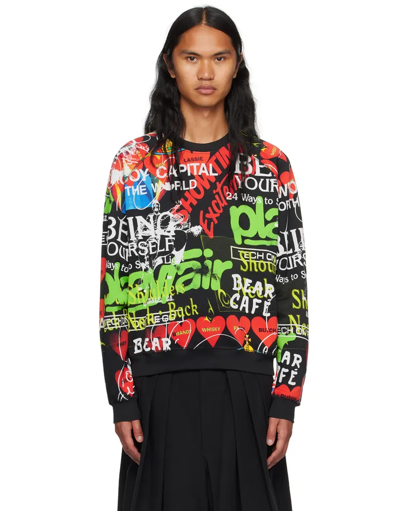 Vivienne Westwood Black & Red Raglan Sweatshirt 233-j005b-o301g0