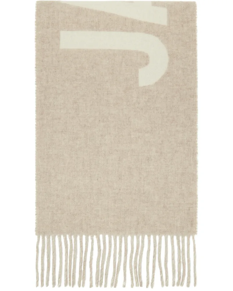 Jacquemus Beige Les Classiques 'The Jacquemus' Scarf 015