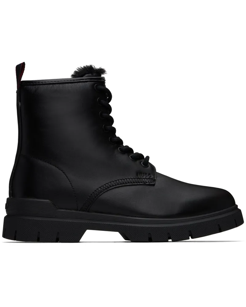 HUGO BOSS Black Faux-Fur Lined Boots 001-black