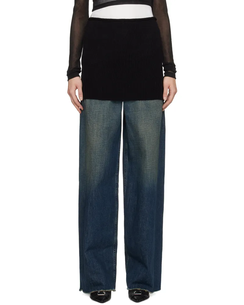Maison Margiela Black Rolled Edge Miniskirt 900