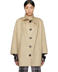 Meryll Rogge Beige Button Trench Coat Sand