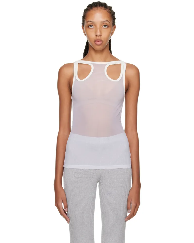 Dion Lee White Shift Loop Tank Top White
