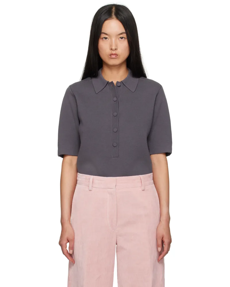 Dries van Noten Taupe Merino Wool Polo 811