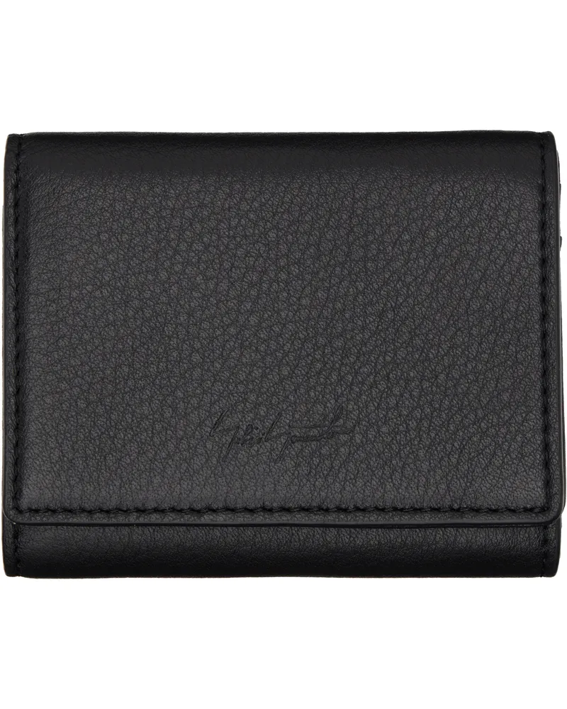 Yohji Yamamoto Black Compact Wallet 1