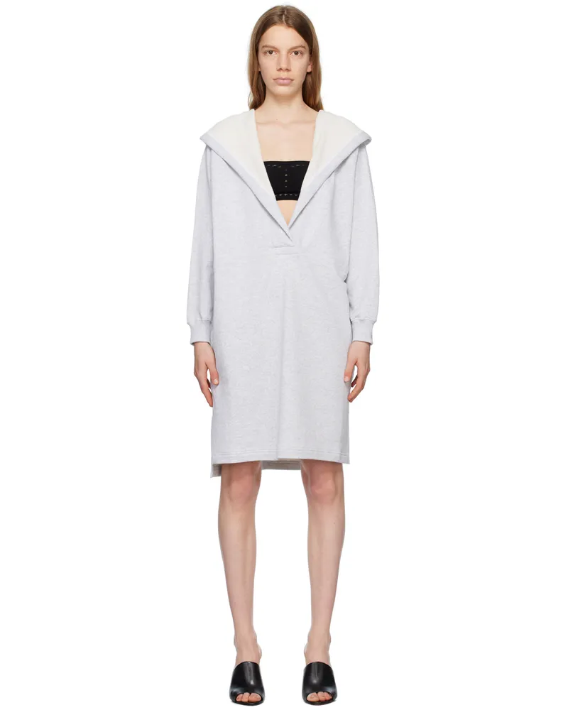 Alaïa Gray Hooded Minidress 801