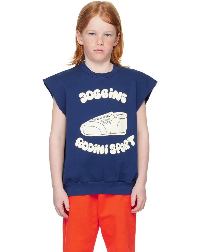 Mini Rodini Kids Blue 'Jogging' Sweatshirt Blue
