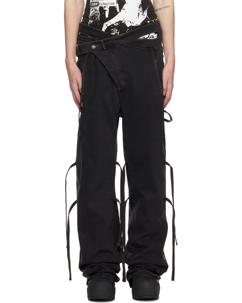 OTTOLINGER Black Signature Wrap Jeans Grey