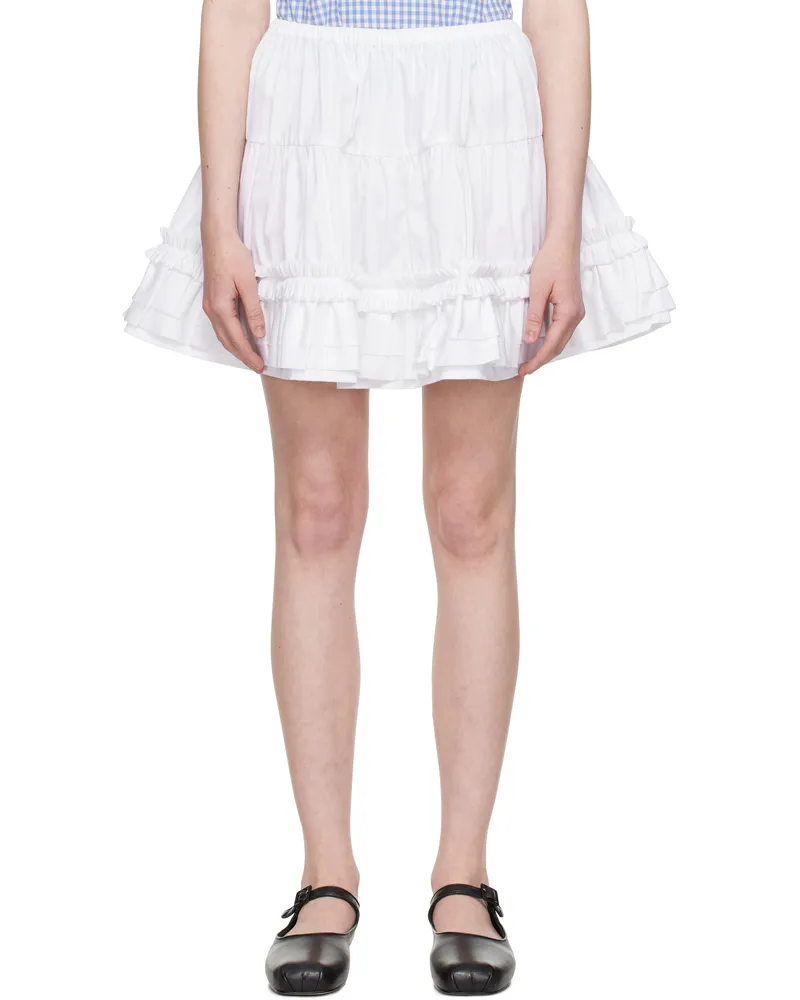 Sandy Liang White Milanese Miniskirt White