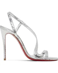 Christian Louboutin Silver Rosalie Heeled Sandals Ssilver