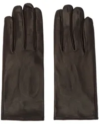 Dries van Noten Brown Soft Leather Gloves Dark