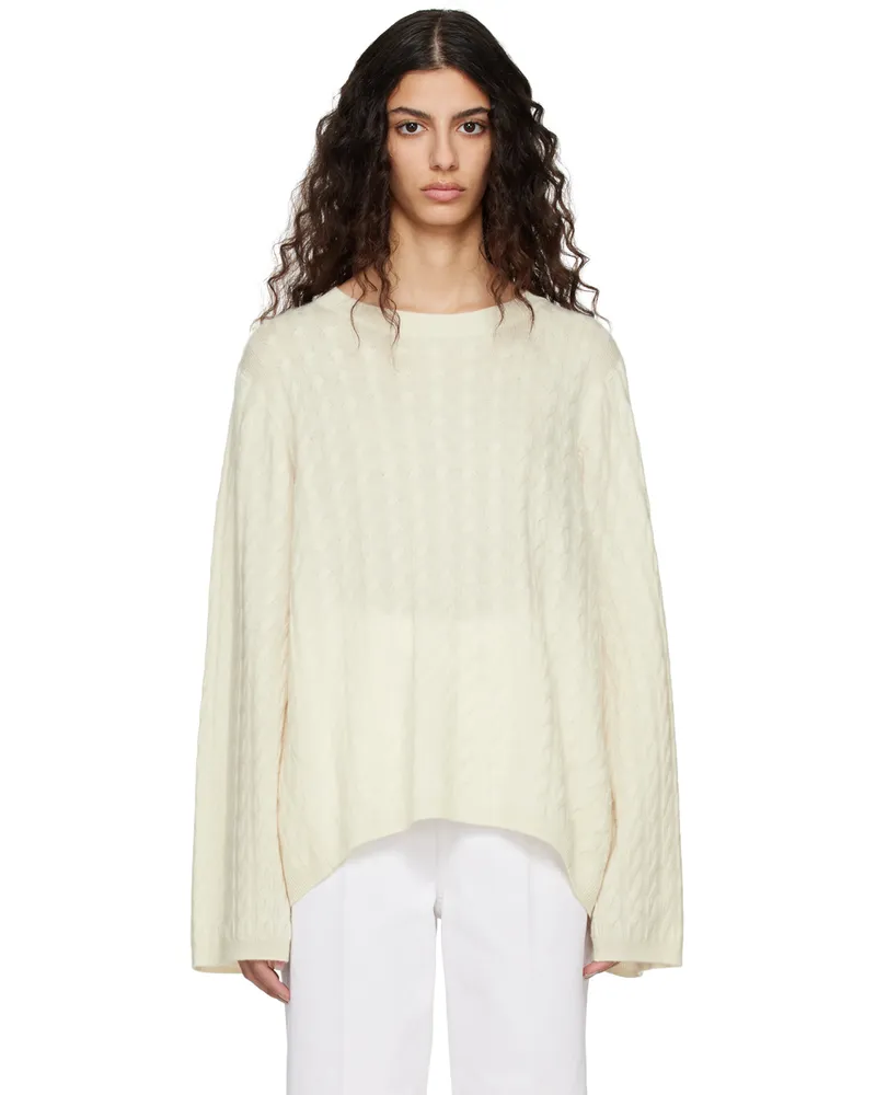 Totême Off-White Crewneck Sweater 110