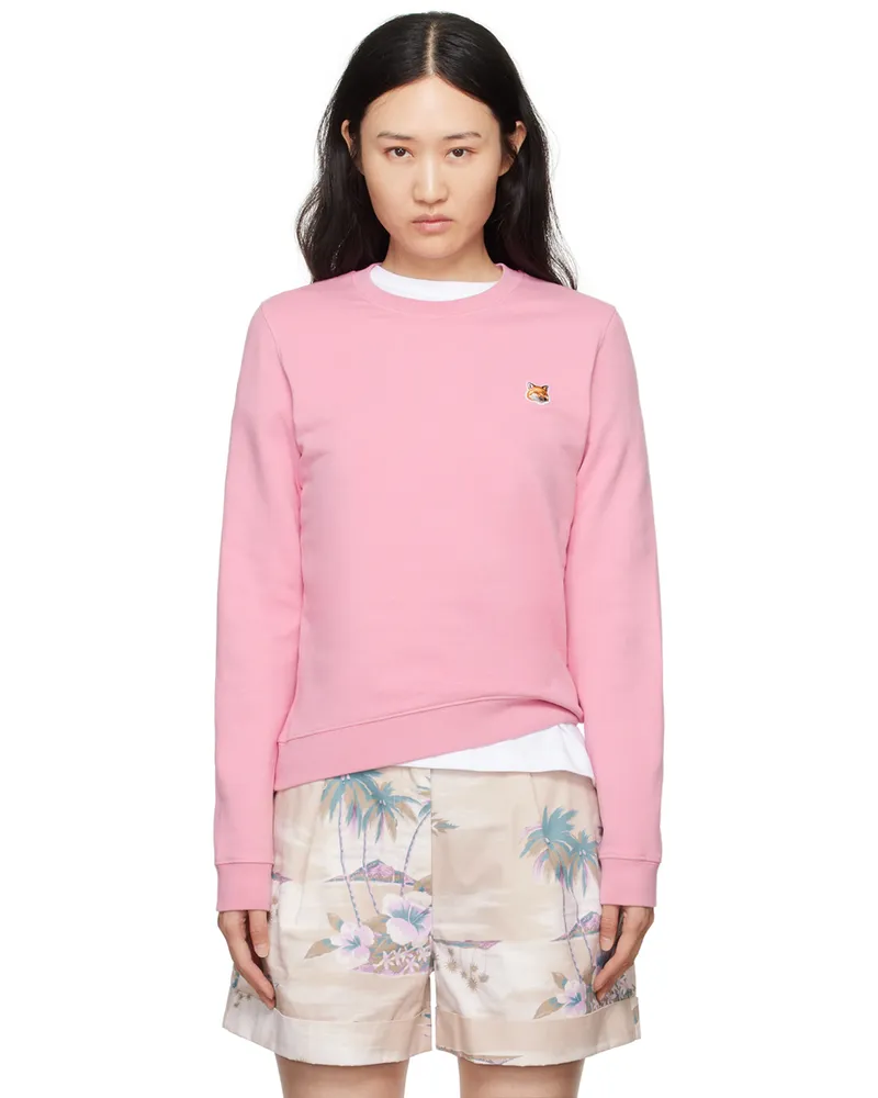 Kitsuné Pink Fox Head Patch Sweatshirt P630