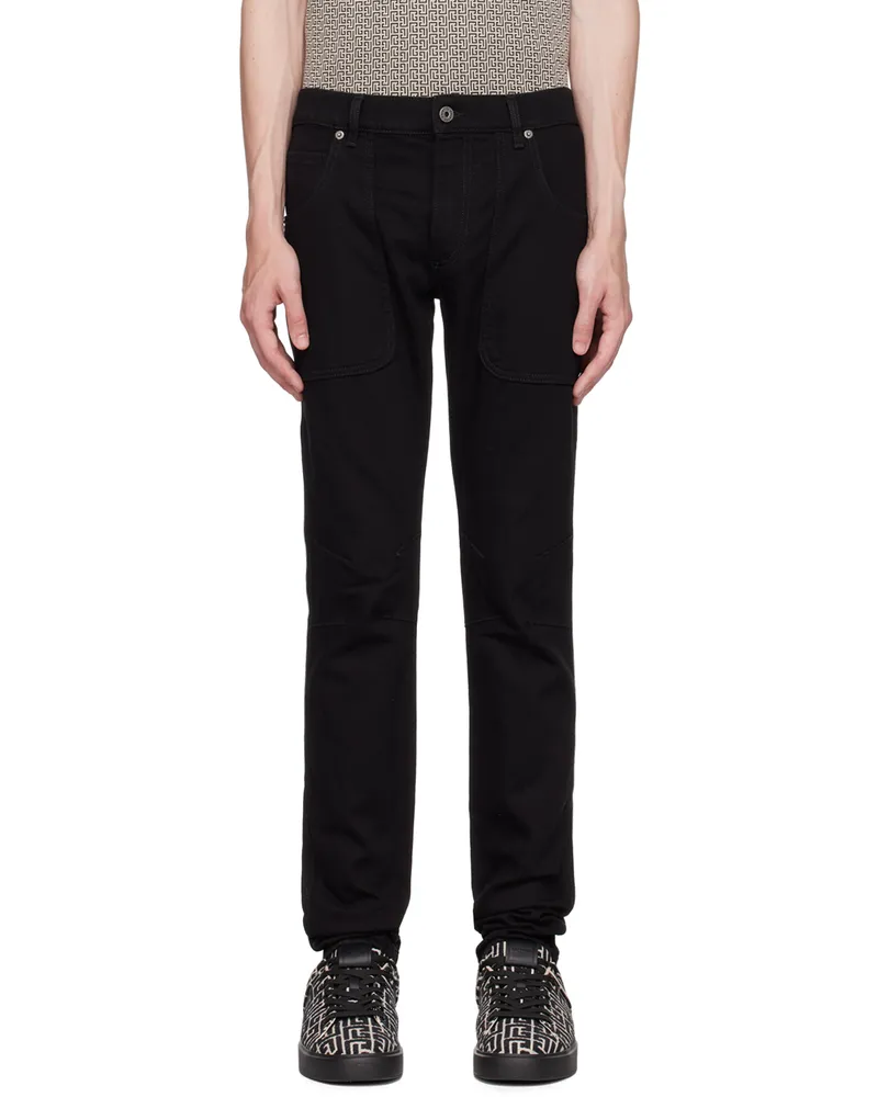 Balmain Black Slim-Fit Jeans 0pa