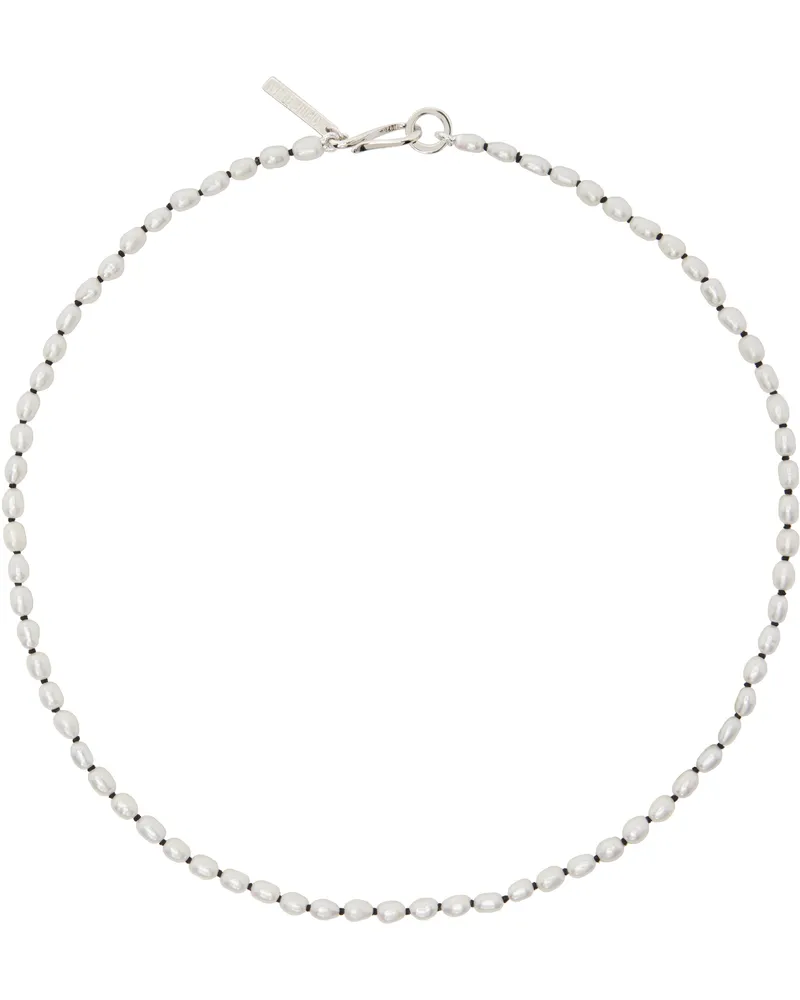 Sophie Buhai White Tiny Pearl Collar Necklace Sterling