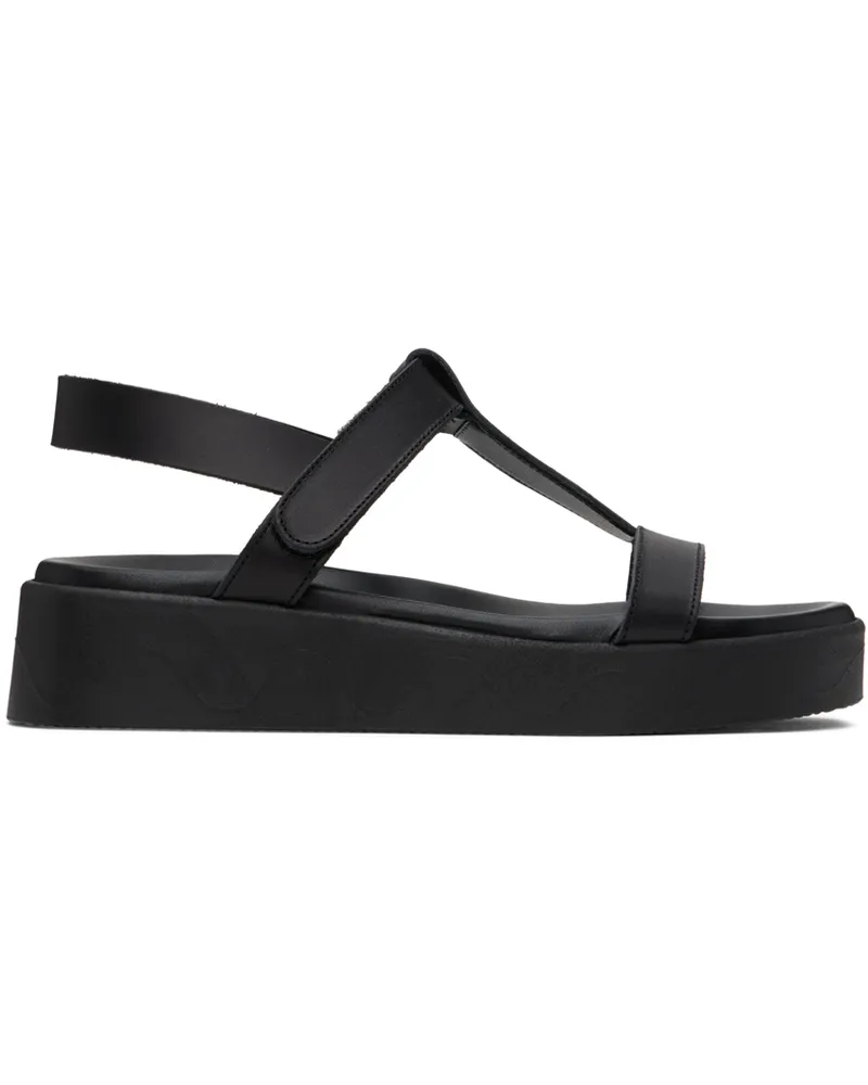 Ancient Greek Sandals Black Myrto Sandals Black