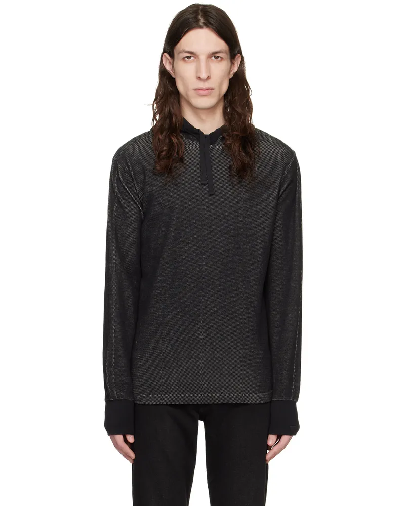 Rag & Bone Black Collin Hoodie Black
