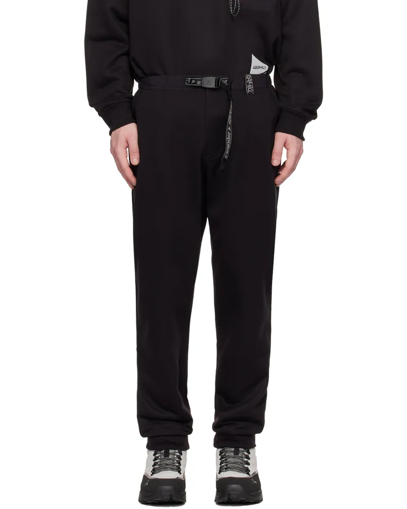 and wander Black Gramicci Edition Sweatpants Black