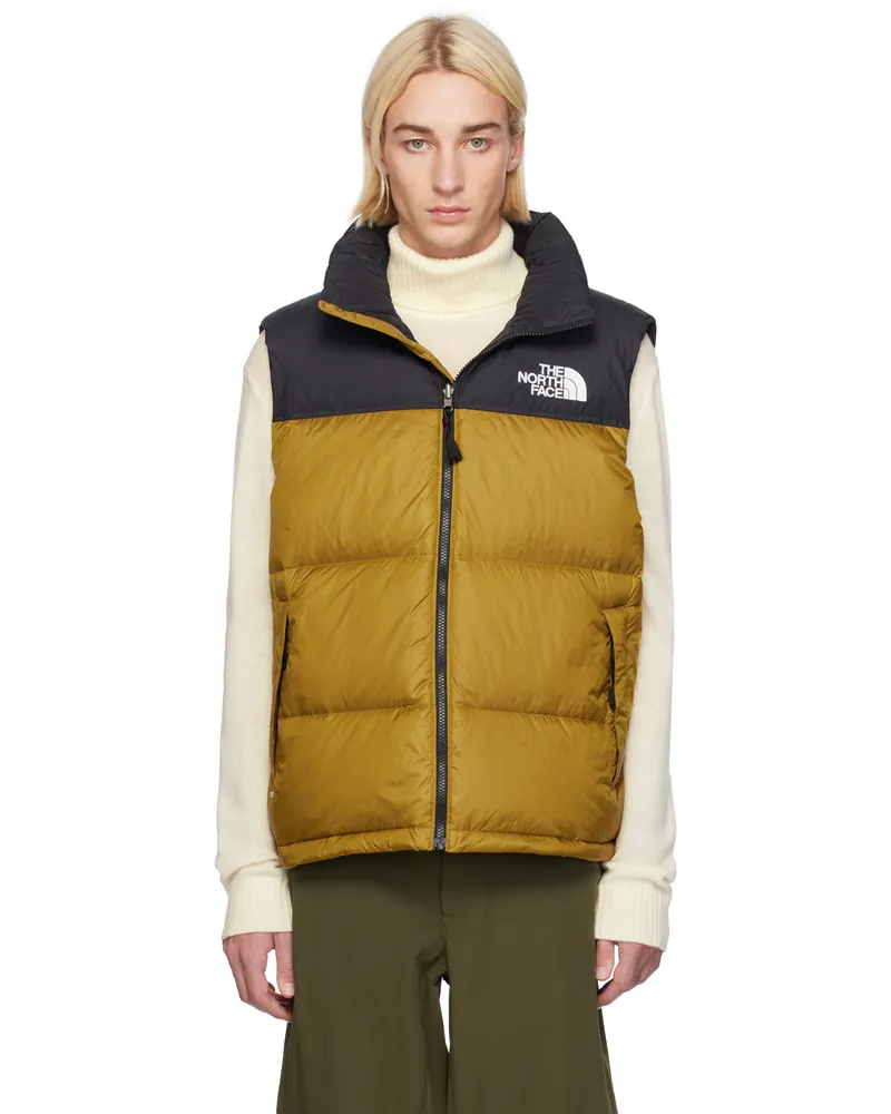 The North Face Khaki 1996 Retro Nuptse Down Vest Moss