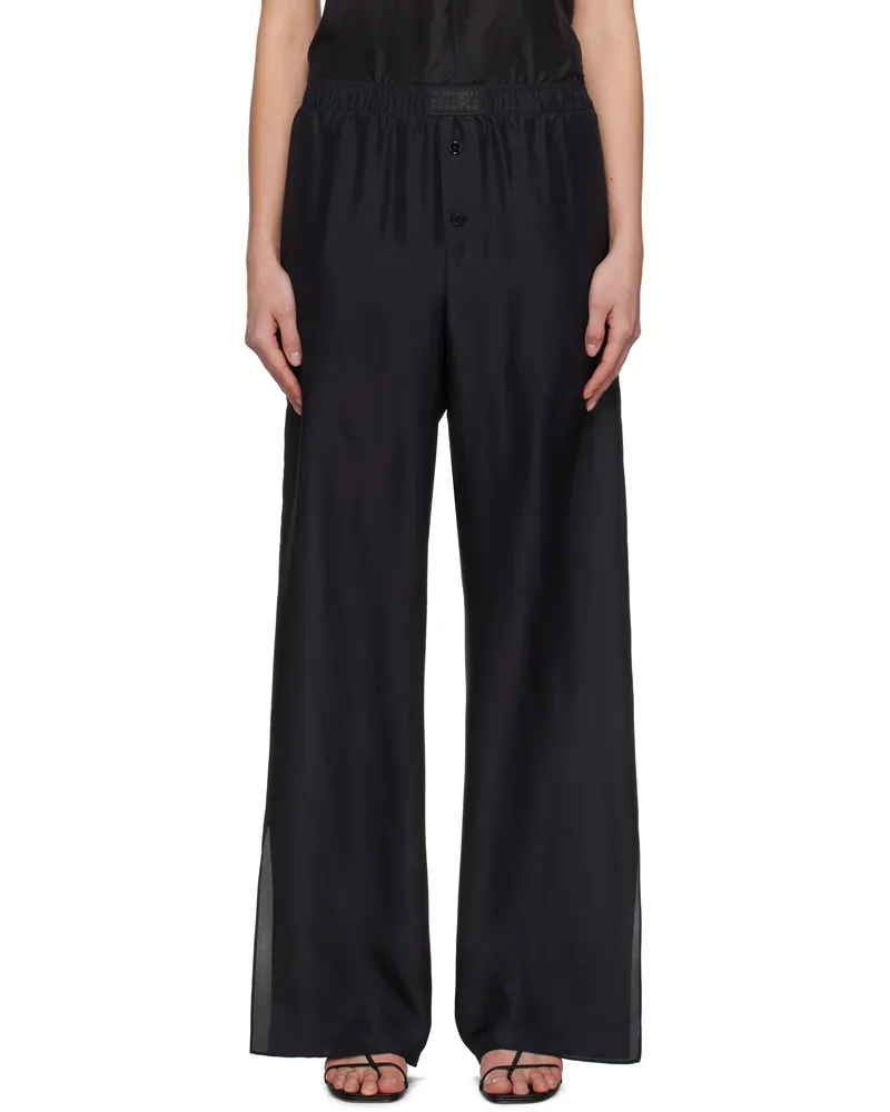 Maison Margiela Black Light Silk Pyjama Pants 900
