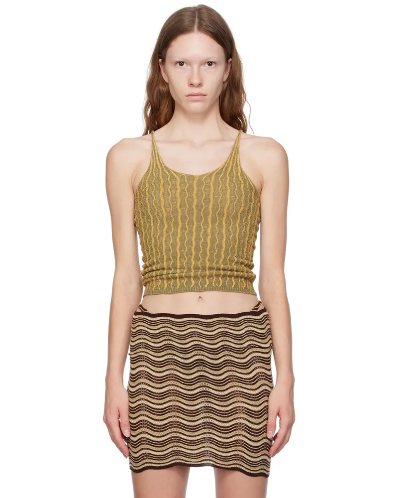 Isa Boulder SSENSE Exclusive Green & Orange Tank Top Burlap