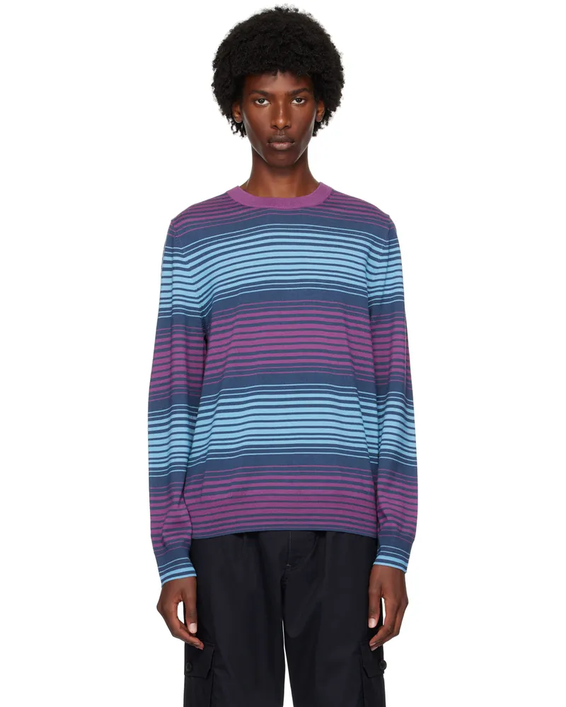 Paul Smith Purple & Blue Striped Sweater 53