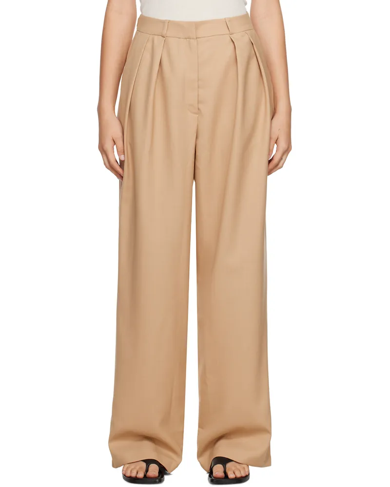 FRANKIE Shop Tan Tansy Trousers Camel