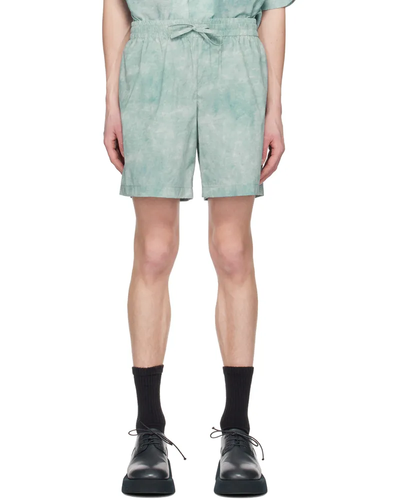 LE 17 SEPTEMBRE Blue Tie-Dye Shorts Blue