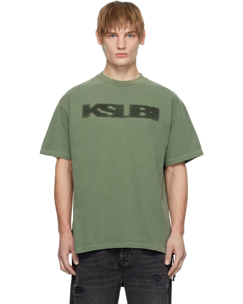 ksubi Green World Order Ekcess Hash T-shirt Green