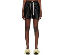 Black Maurine Vegan Leather Shorts