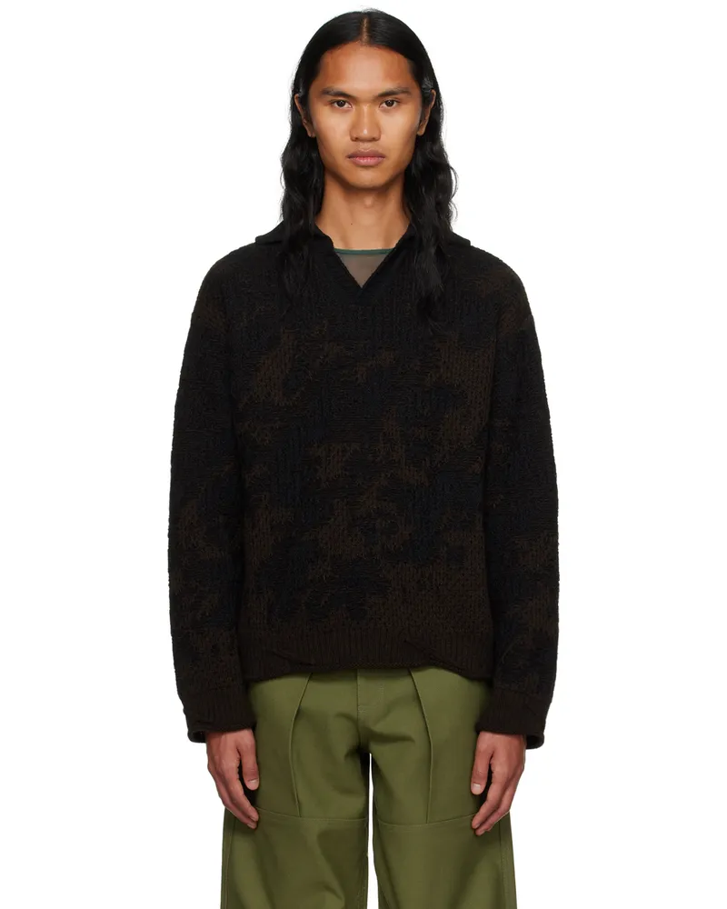SERAPIS Black & Brown Sailor Sweater Black