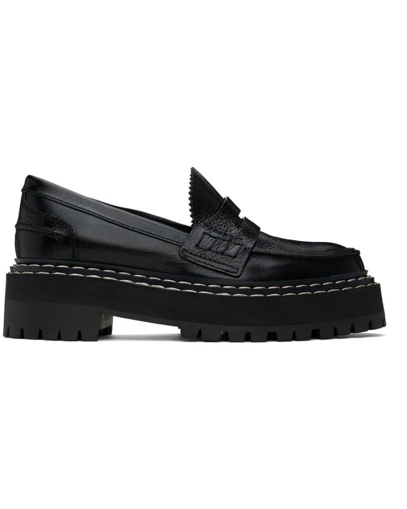 Proenza Schouler Black Lug Sole Platform Loafers 001