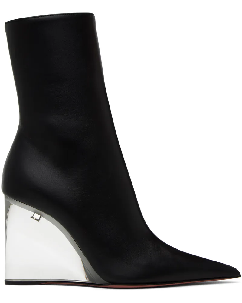 Amina Muaddi Black Pernille Boots Black