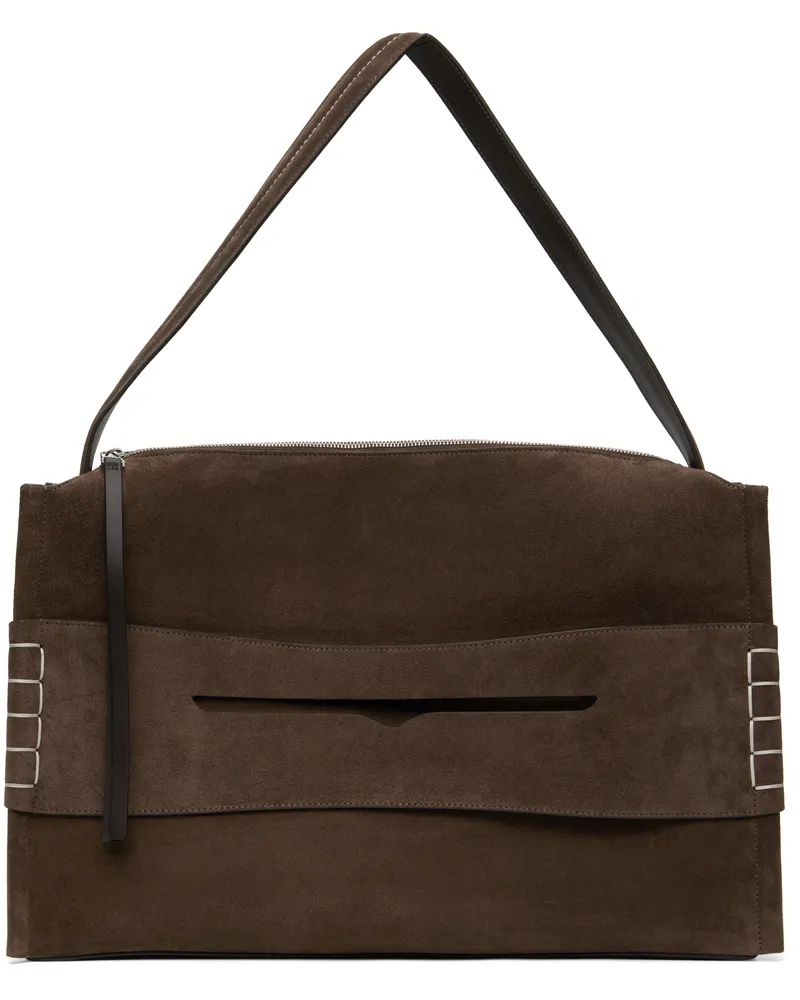 J.W.Anderson Brown Large Loafer Duffle Bag 600