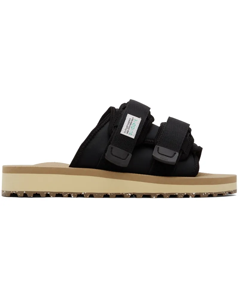 SUICOKE Black & Tan MOTO-Cab-ECO Sandals Black
