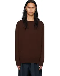 Jil Sander Brown Crewneck Sweater Dark