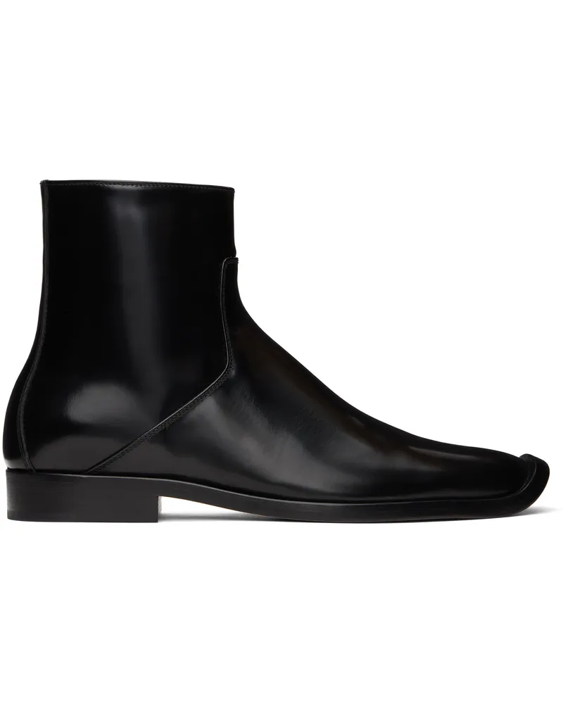 Bottega Veneta Black Comma Ankle Boots Black