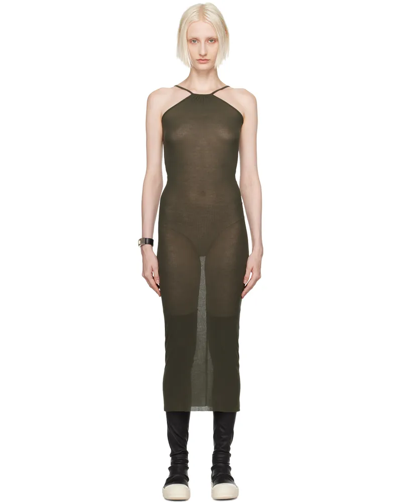 Rick Owens Green Porterville Skorpio Midi Dress 75