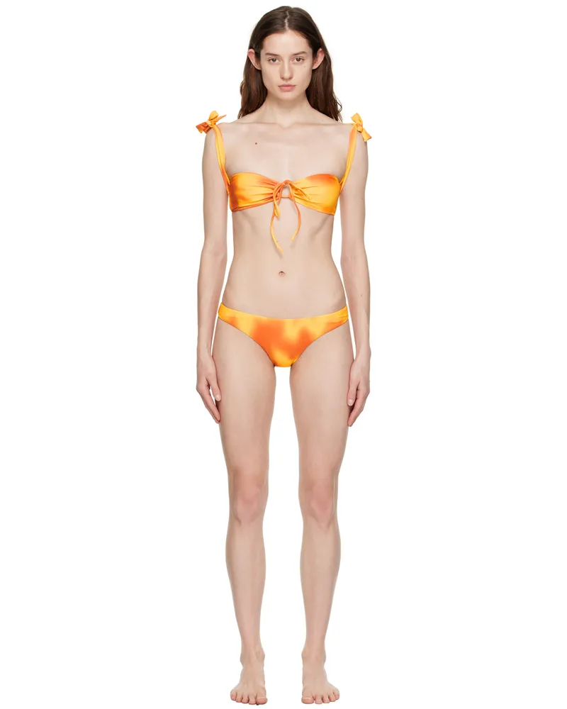 GUIZIO SSENSE Exclusive Yellow & Orange Mona Bikini Yellow