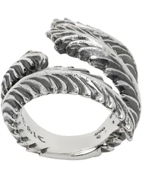 Yohji Yamamoto Silver Feather Ring Silver